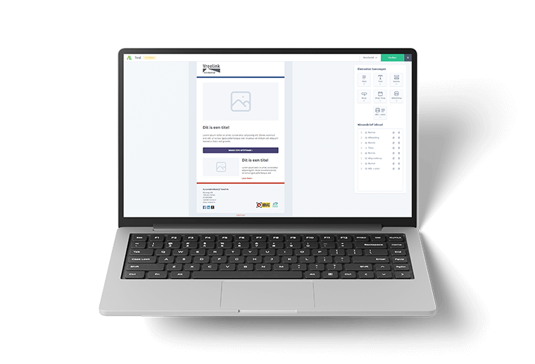 M3 – Campagnemanager M3 - Campagnemanager - Laptop die de Campagnemanager weergeeft