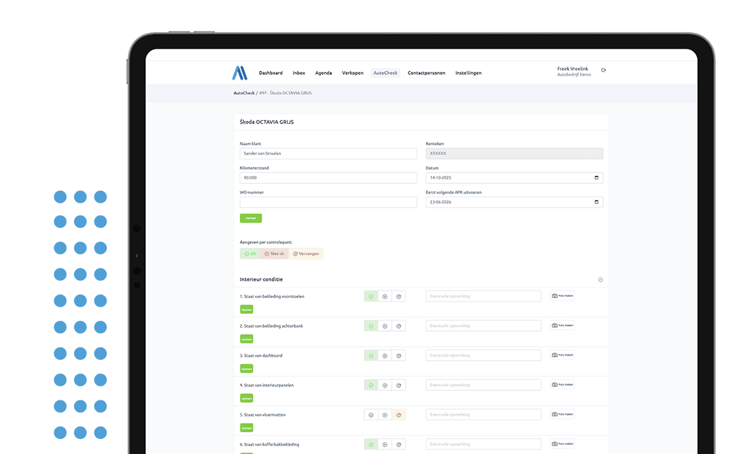 MSM – MySalesManager – Mockup AutoCheck MSM - MySalesManager - Mockup AutoCheck