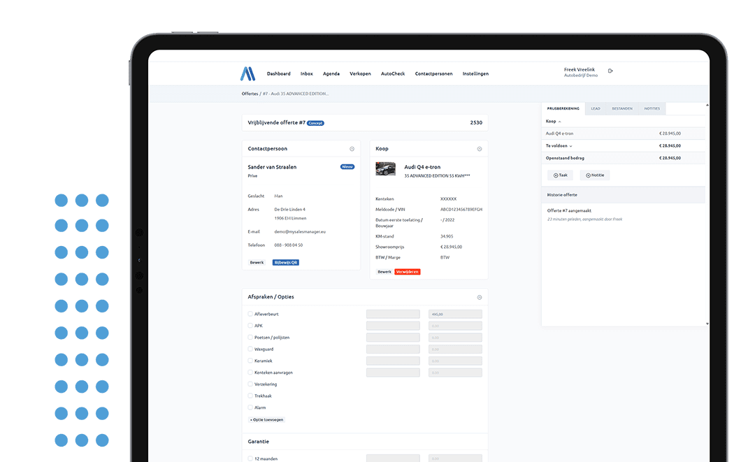 MSM – MySalesManager – Mockup Offertemanager MSM - MySalesManager - Mockup Offertemanager